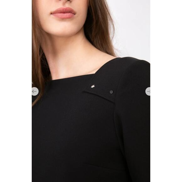 COP COPINE PARIS Sabik Square Neck Studded Crepe Top YOOX Garmentory 40 L $300 - Picture 15 of 15